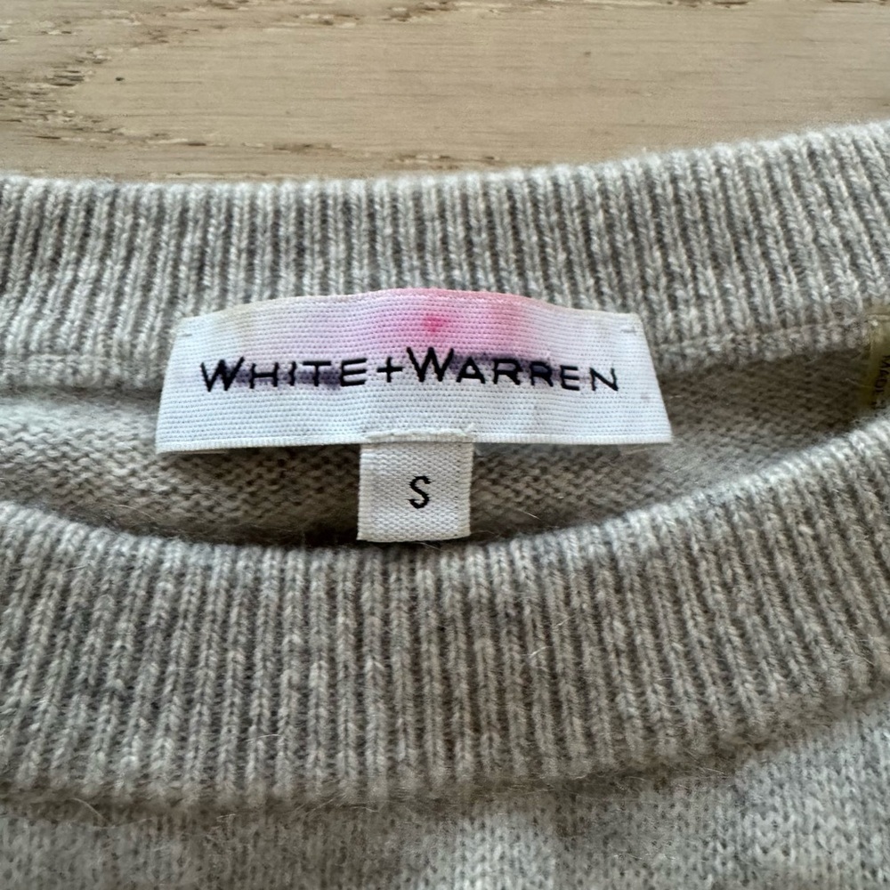 White + Warren Cashmere Intarsia multi Star Sweater - Picture 8 of 8